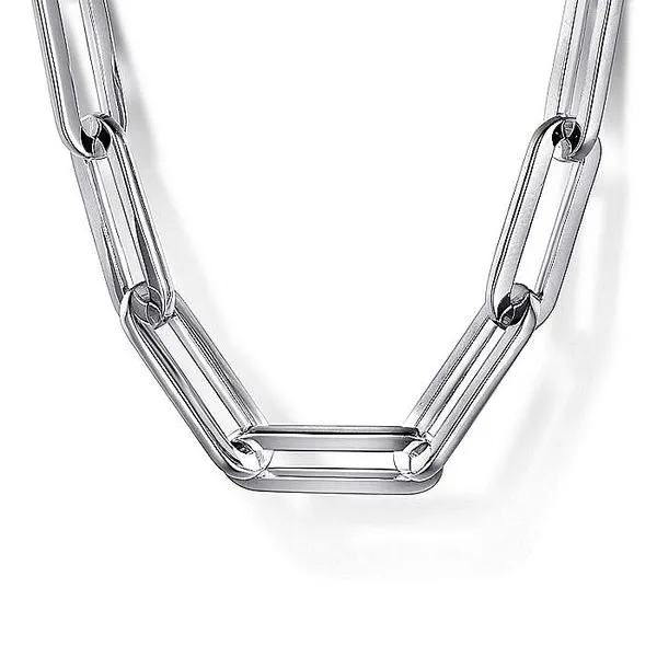 925 Sterling Silver Paper Clip Chain Necklace Koerbers Fine Jewelry Inc New Albany, IN