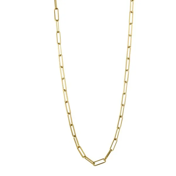 18K Yellow Gold Small Paperclip Chain 18