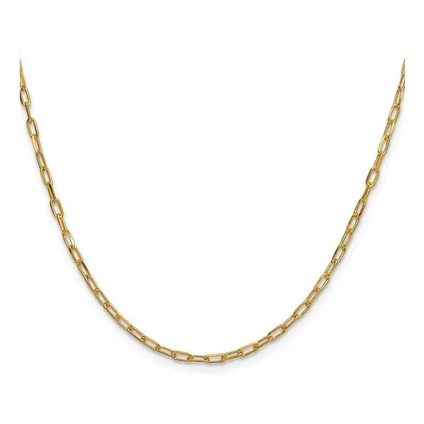 14K Yellow Gold Solid Beveled Diamond Cut Paperclip Chain Koerbers Fine Jewelry Inc New Albany, IN