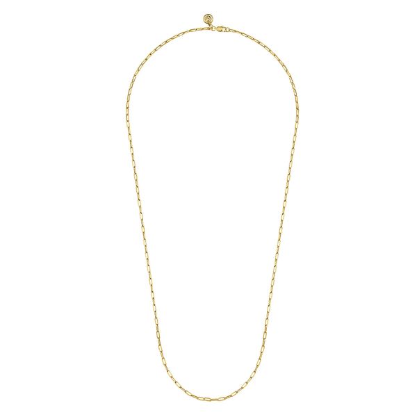 14K Yellow Gold Hollow Paper Clip Chain Necklace Image 2 Koerbers Fine Jewelry Inc New Albany, IN