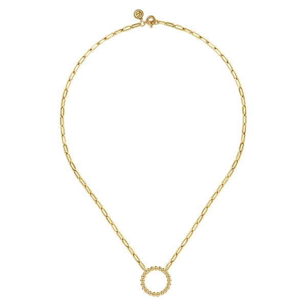 14K Yellow Gold Chain Necklace with Bujukan Circle Image 2 Koerbers Fine Jewelry Inc New Albany, IN