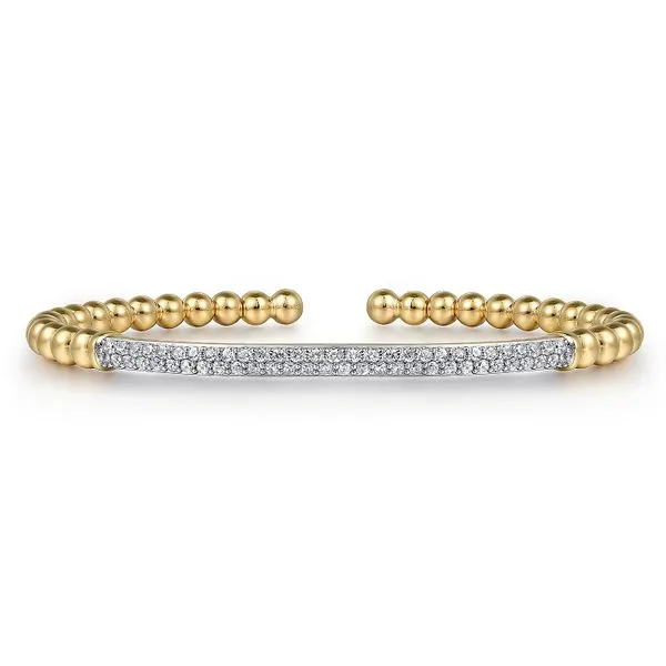 14K Yellow Gold DiamondPave Bar Bujukan Split Bangle Koerbers Fine Jewelry Inc New Albany, IN