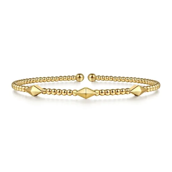 14K Yellow Gold Bujukan Pyramid Stations Bangle Koerbers Fine Jewelry Inc New Albany, IN
