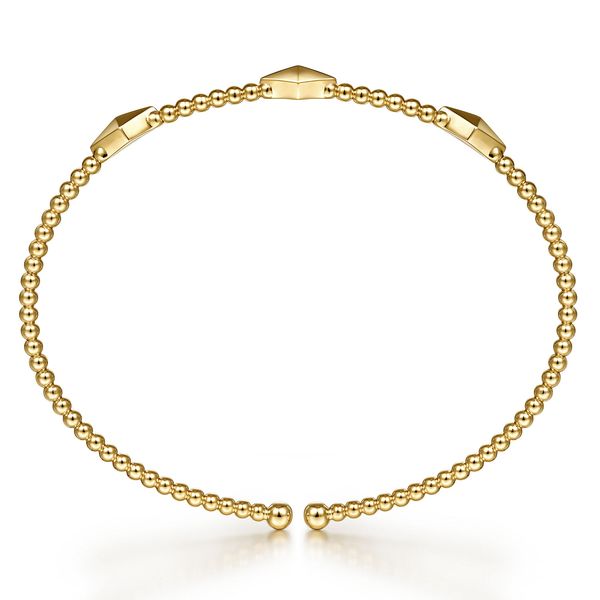Estate 14K Yellow Gold Bujukan Pyramid Stations Bangle Image 3 Koerbers Fine Jewelry Inc New Albany, IN