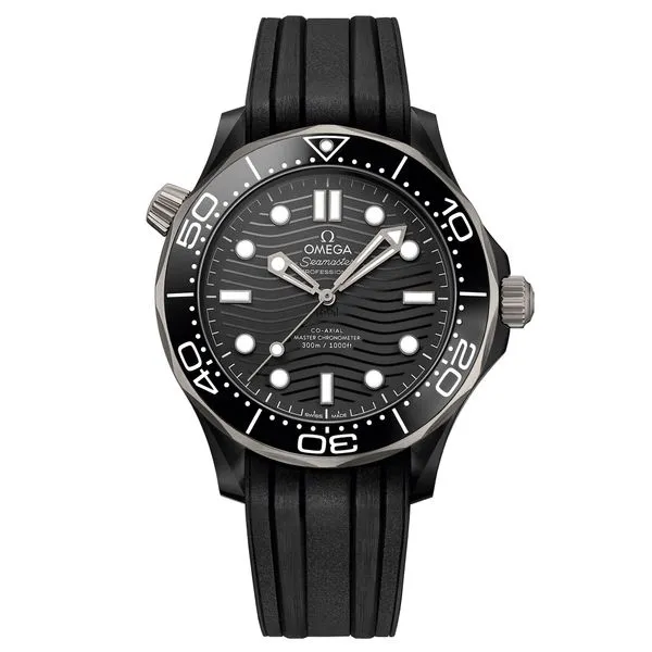 Preowned OMEGA Seamaster Diver 300M Co-Axial Master Chronometer Black Rubber Strap Watch 21092442001001 Koerbers Fine Jewelry Inc New Albany, IN