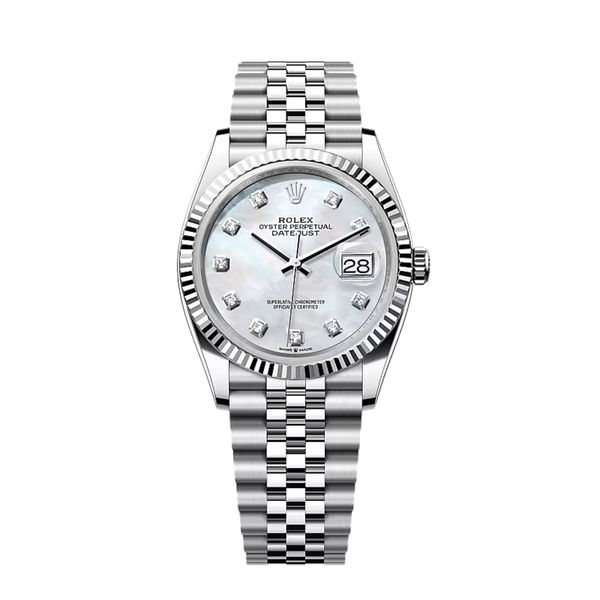 Preowned Gents Rolex Stainless Steal and 18K White 116234 Datejust 36 Watch Koerbers Fine Jewelry Inc New Albany, IN