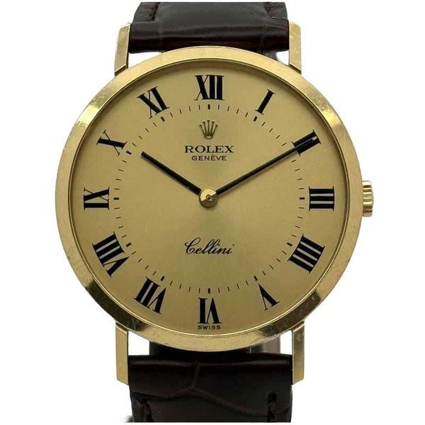 Pre Owned 18K Yellow Gold Rolex Cellini 32mm Watch Ref 4112 Koerbers Fine Jewelry Inc New Albany, IN