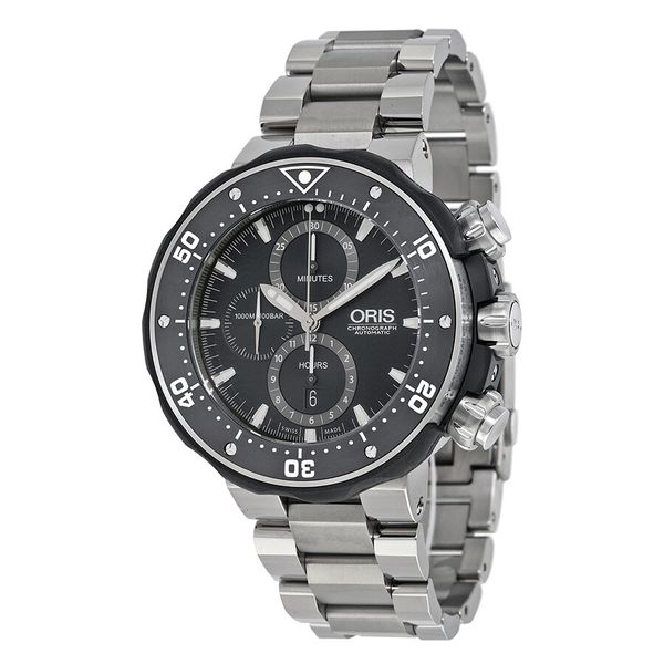 Pre Owned Oris ProDiver Chronograph Automatic Black Dial Men's Watch 01 774 7683 7154 MB Koerbers Fine Jewelry Inc New Albany, IN