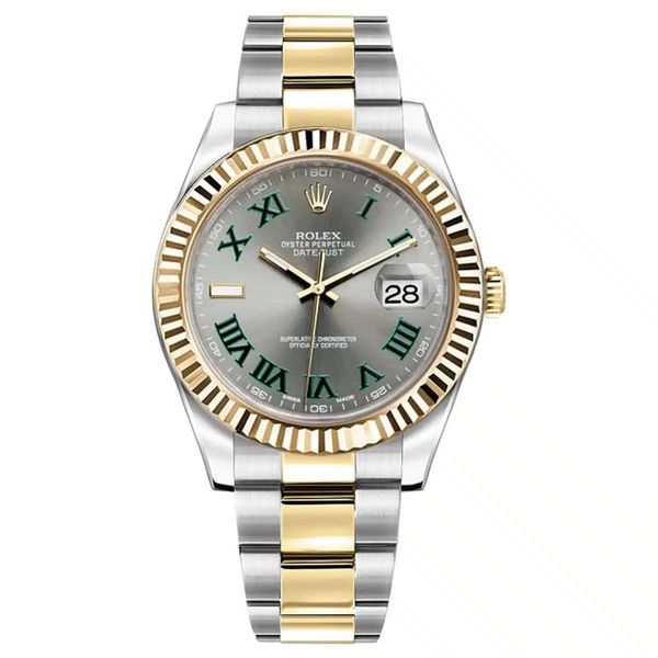 Preowned Rolex Datejust II Wimbeldon 116333 Grey Roman Dial Watch Koerbers Fine Jewelry Inc New Albany, IN
