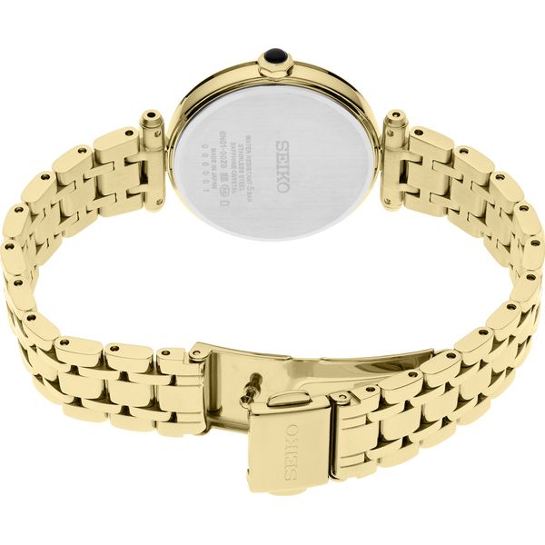 Seiko Diamonds HGH008 Mother of Pearl Silver Gold Tone Ladies Quartz Sapphirex Image 3 Koerbers Fine Jewelry Inc New Albany, IN