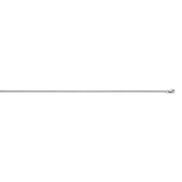 Sterling Silver Rhodium Plated Small Cable Chain 20