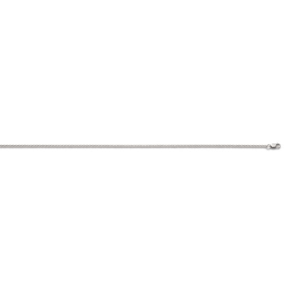 Sterling Silver Rhodium Plated Small Cable Chain 20