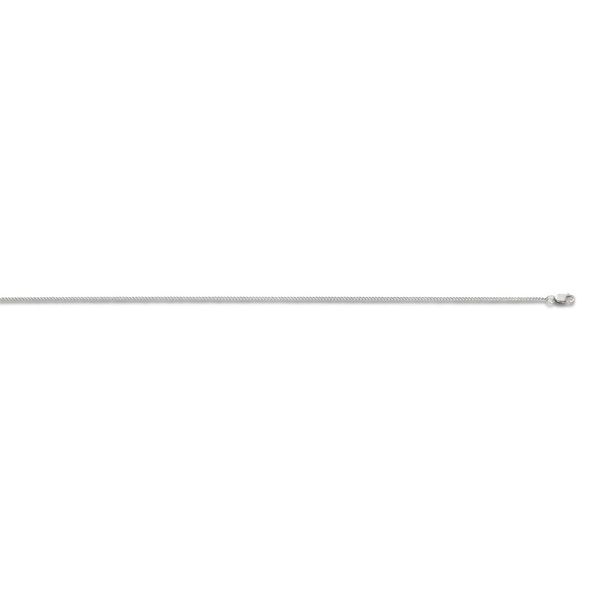 Sterling Silver Rhodium Plated Small Curb Chain 18