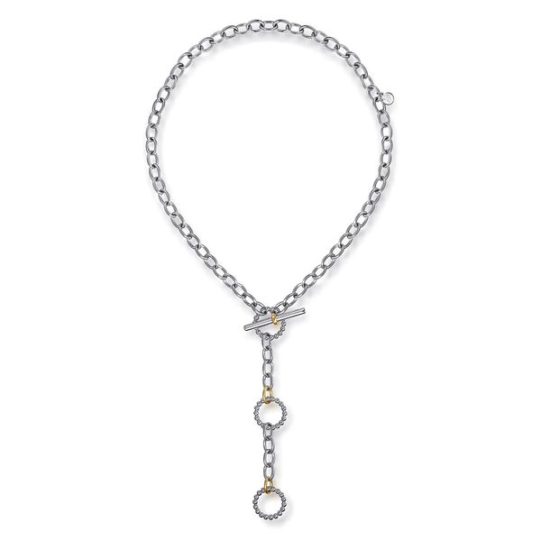 925 Sterling Silver and 14K Yellow Gold Bujukan Link Necklace Image 2 Koerbers Fine Jewelry Inc New Albany, IN