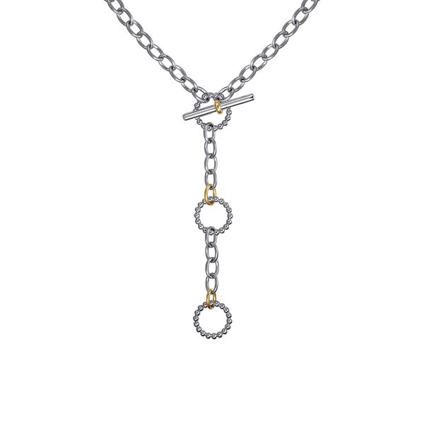 925 Sterling Silver and 14K Yellow Gold Bujukan Link Necklace Koerbers Fine Jewelry Inc New Albany, IN