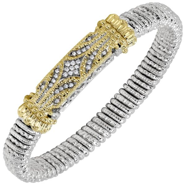 14K Yellow Gold & Sterling Silver 8mm Diamond Bracelet Koerbers Fine Jewelry Inc New Albany, IN