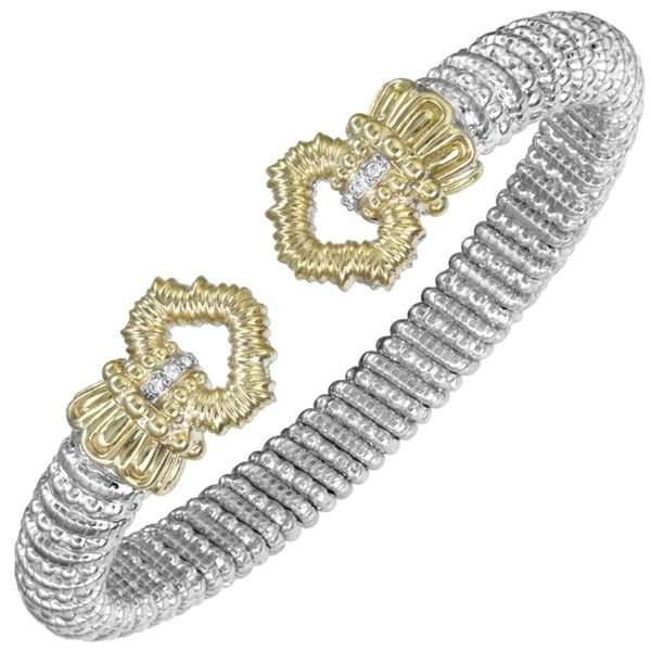 14K Yellow Gold & Sterling Silver Diamond Cuff Bracelet Koerbers Fine Jewelry Inc New Albany, IN