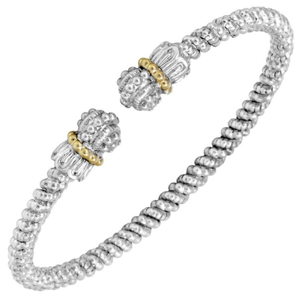 14K Yellow Gold & Sterling Silver Open Cuff Bracelet Koerbers Fine Jewelry Inc New Albany, IN