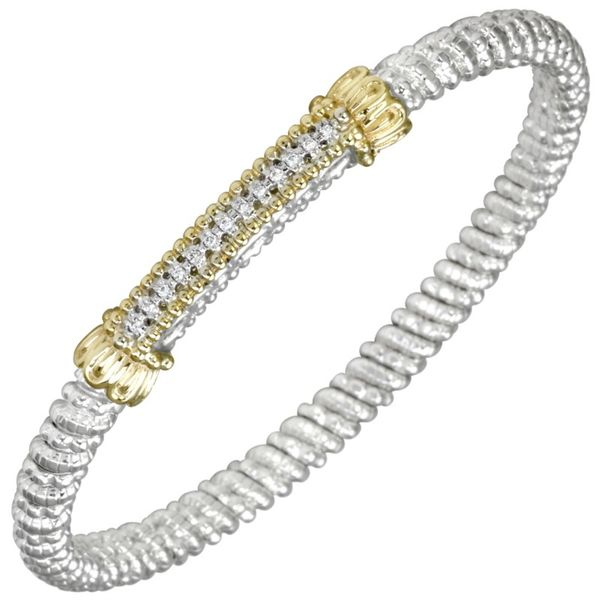 Sterling Silver & 14K Yellow Gold 4mm Cuff Style Bracelet Koerbers Fine Jewelry Inc New Albany, IN