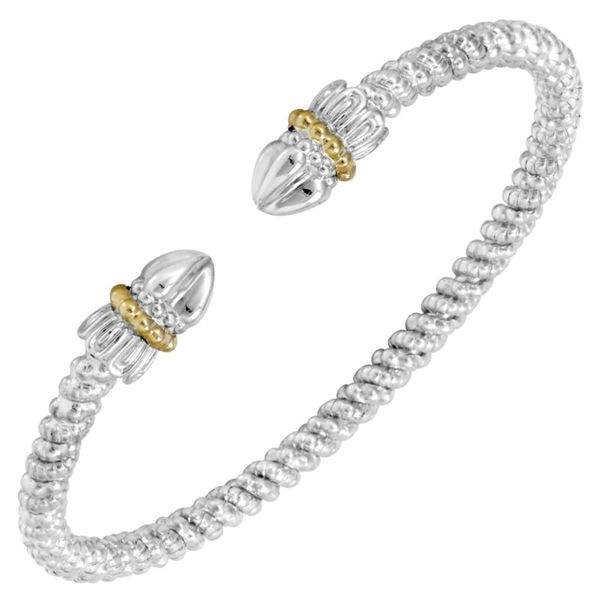 14K Yellow Gold & Sterling Silver Open Cuff Bracelet Koerbers Fine Jewelry Inc New Albany, IN