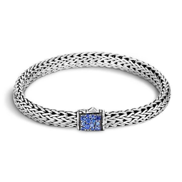 Sterling Silver Classic Chain Lava Medium Bracelet with Blue Sapphires Koerbers Fine Jewelry Inc New Albany, IN