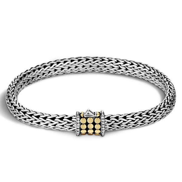 Sterling Silver and 18K Bonded Yellow Gold Dot 6.5mm Bracelet Koerbers Fine Jewelry Inc New Albany, IN