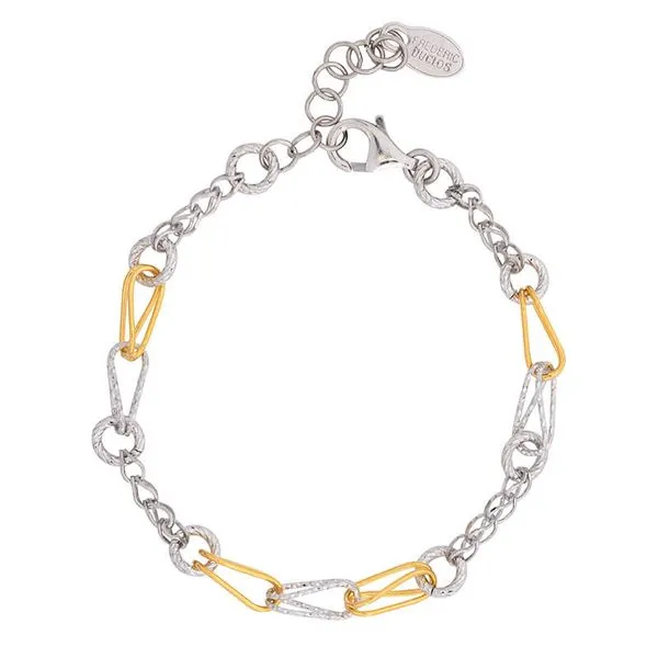 Sterling Silver Yellow and Rose Gold Plated Bobbie Bracelet Koerbers Fine Jewelry Inc New Albany, IN