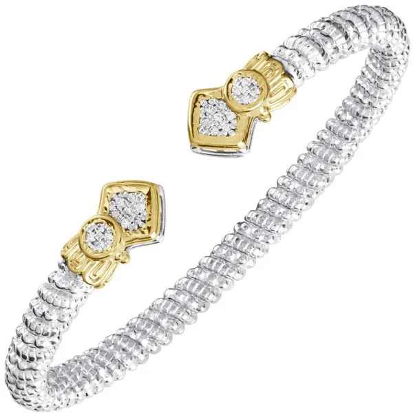 14K Yellow Gold & Sterling Silver Open Cuff Diamond Bracele Koerbers Fine Jewelry Inc New Albany, IN