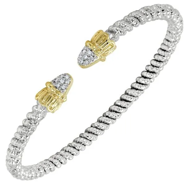 14K Yellow Gold and Sterling Silver Open Cuff Bracelet Koerbers Fine Jewelry Inc New Albany, IN