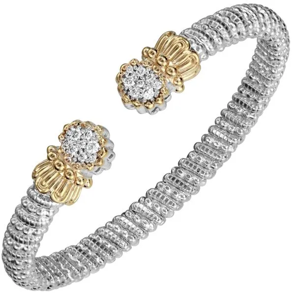14K Yellow Gold & Sterling Silver Open Cuff Bracelet Koerbers Fine Jewelry Inc New Albany, IN