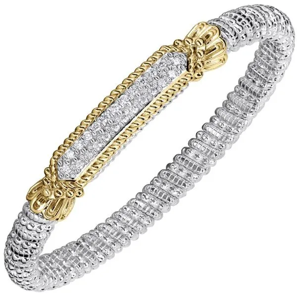 Sterling Silver & 14K  Yellow Gold Diamond Bangle Bracelet Koerbers Fine Jewelry Inc New Albany, IN