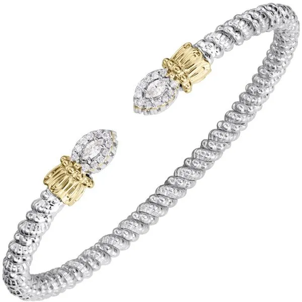 Sterling Silver & 14K Yellow Gold  Diamond Bangle Bracelet Koerbers Fine Jewelry Inc New Albany, IN