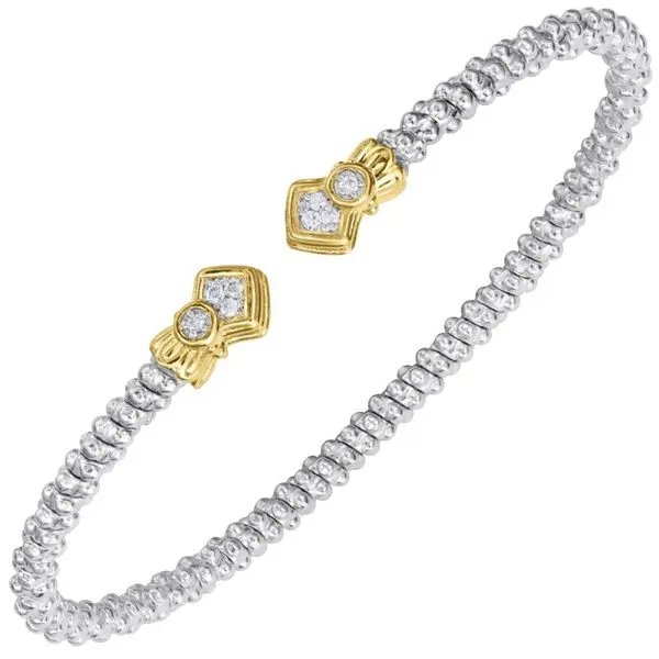 Sterling Silver & 14K Yellow Gold Diamond Bangle Bracelet Koerbers Fine Jewelry Inc New Albany, IN