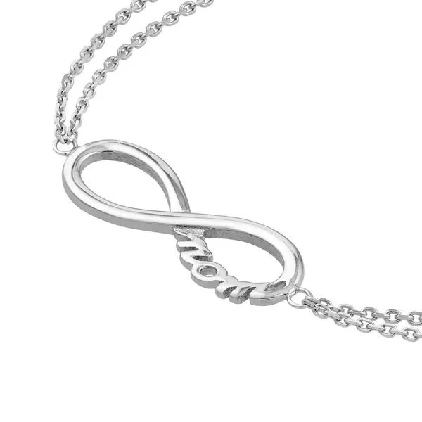 Sterling Silver Infinity Symbol Mom Adjustable Bracelet Image 3 Koerbers Fine Jewelry Inc New Albany, IN