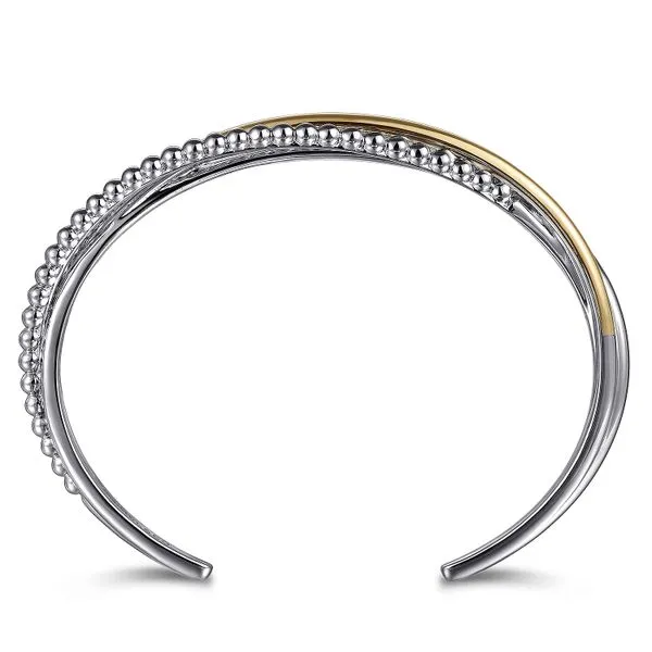 925 Sterling Silver and 14K Yellow Gold Bujukan Twisted Bangle Bracelet Image 3 Koerbers Fine Jewelry Inc New Albany, IN
