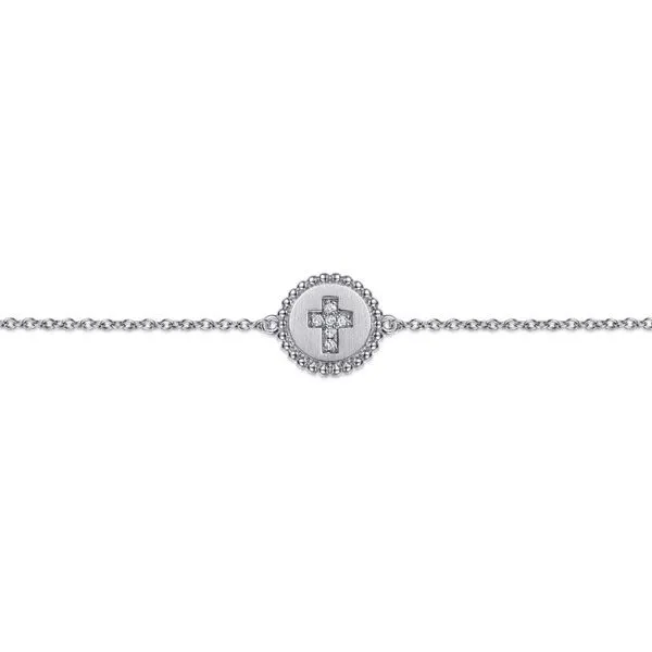 Sterling Silver Diamond Bujukan Cross Bracelet Image 2 Koerbers Fine Jewelry Inc New Albany, IN