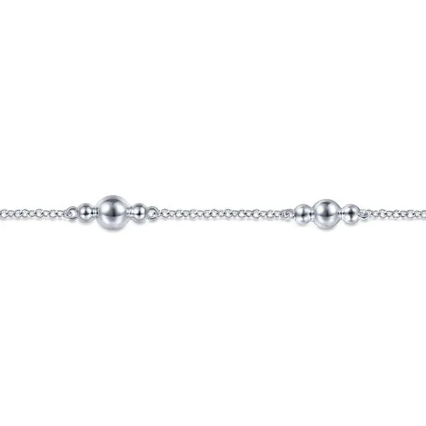 925 Sterling Silver Beaded Station Bracelet Image 2 Koerbers Fine Jewelry Inc New Albany, IN