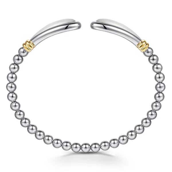 14K Yellow Gold and 925 Sterling Silver Bujukan Bangle with White Mother of Pearl Image 3 Koerbers Fine Jewelry Inc New Albany, IN