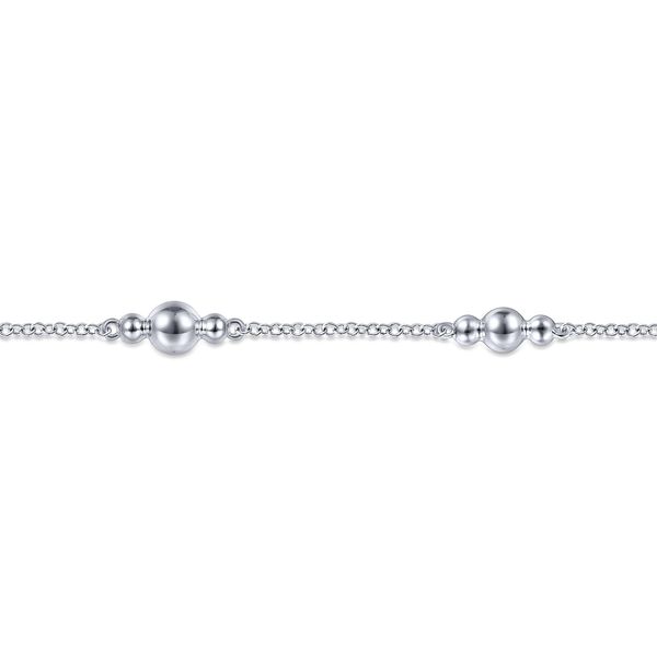 925 Sterling Silver Beaded Station Bracelet Image 2 Koerbers Fine Jewelry Inc New Albany, IN