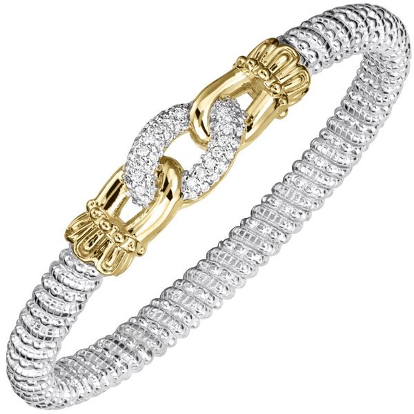 14K Yellow Gold and Sterling Silver Diamond Bangle Bracelets Koerbers Fine Jewelry Inc New Albany, IN