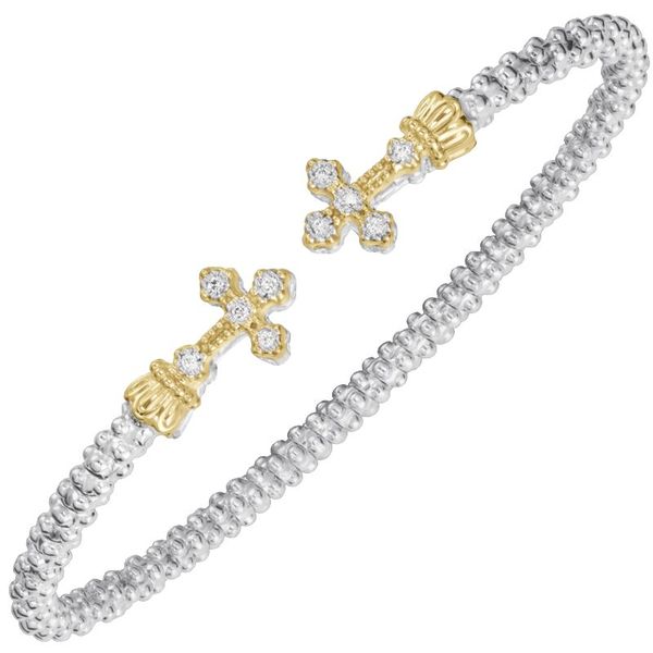 14K Yellow Gold and Sterling Silver Bangle Bracelet Koerbers Fine Jewelry Inc New Albany, IN