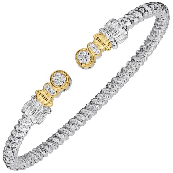 Sterling Silver And 14K Yellow Gold Diamond Bangle Bracelet Koerbers Fine Jewelry Inc New Albany, IN