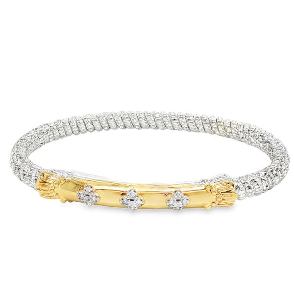 14K Yellow Gold and Sterling Silver Bangle Bracelet Koerbers Fine Jewelry Inc New Albany, IN