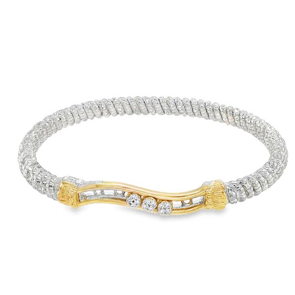 Sterling Silver and 14K Yellow Gold Diamond Slide Bracelet Koerbers Fine Jewelry Inc New Albany, IN