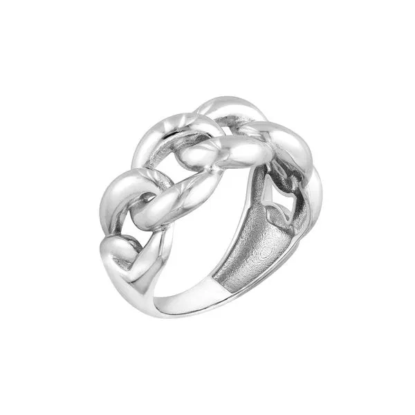 Sterling Silver Curb Chain Ring Image 2 Koerbers Fine Jewelry Inc New Albany, IN