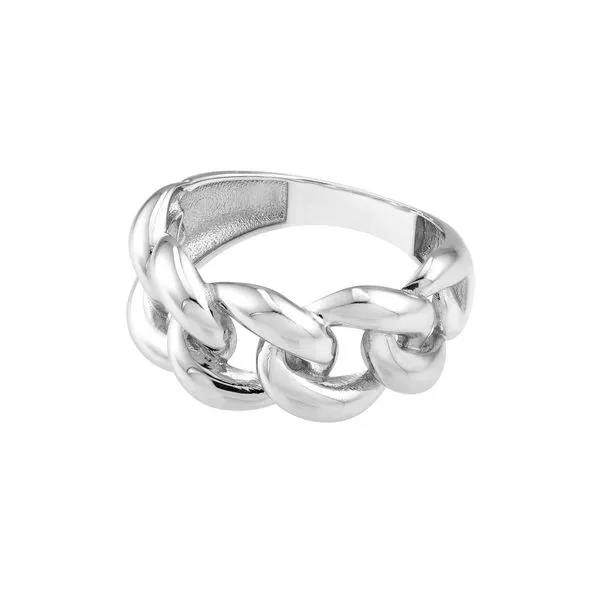 Sterling Silver Curb Chain Ring Image 3 Koerbers Fine Jewelry Inc New Albany, IN