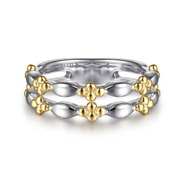 14K Yellow Gold & 925 Sterling Silver Bujukan Easy Stackable Ring Koerbers Fine Jewelry Inc New Albany, IN