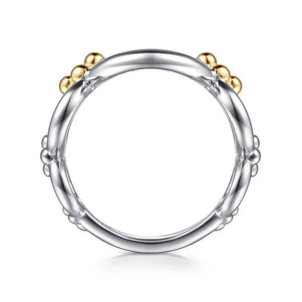 14K Yellow Gold and 925 Sterling Silver Bujukan Round Link Chain Ring Image 2 Koerbers Fine Jewelry Inc New Albany, IN