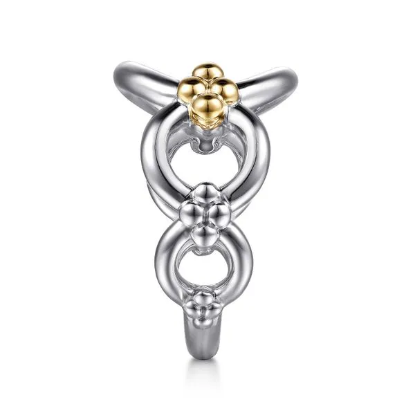 14K Yellow Gold and 925 Sterling Silver Bujukan Round Link Chain Ring Image 4 Koerbers Fine Jewelry Inc New Albany, IN