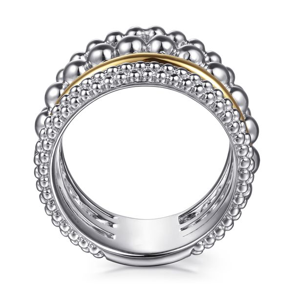14K Yellow Gold and 925 Sterling Silver Bujukan Wide Band Ring Image 2 Koerbers Fine Jewelry Inc New Albany, IN